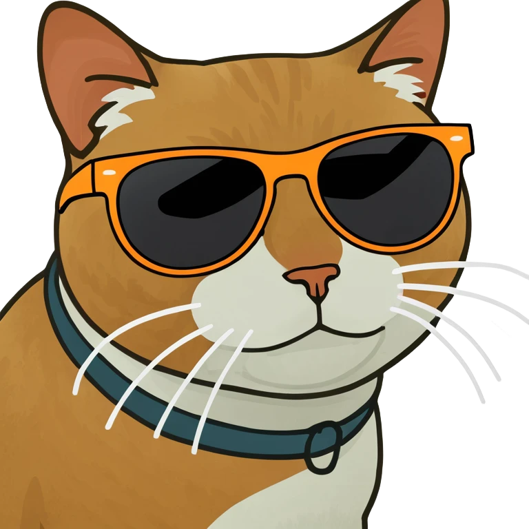Cat with sunglasses emoji