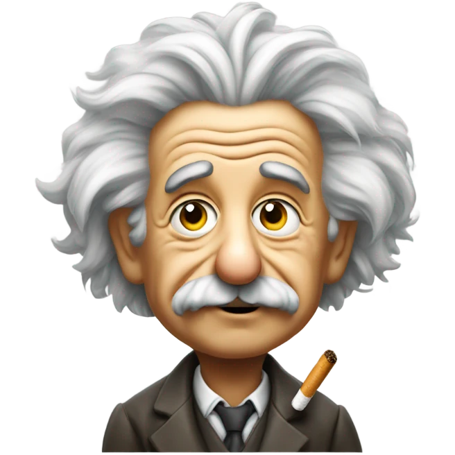 albert Einstein smoking emoji