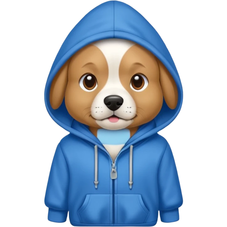 Dog wearing a hoodie emoji