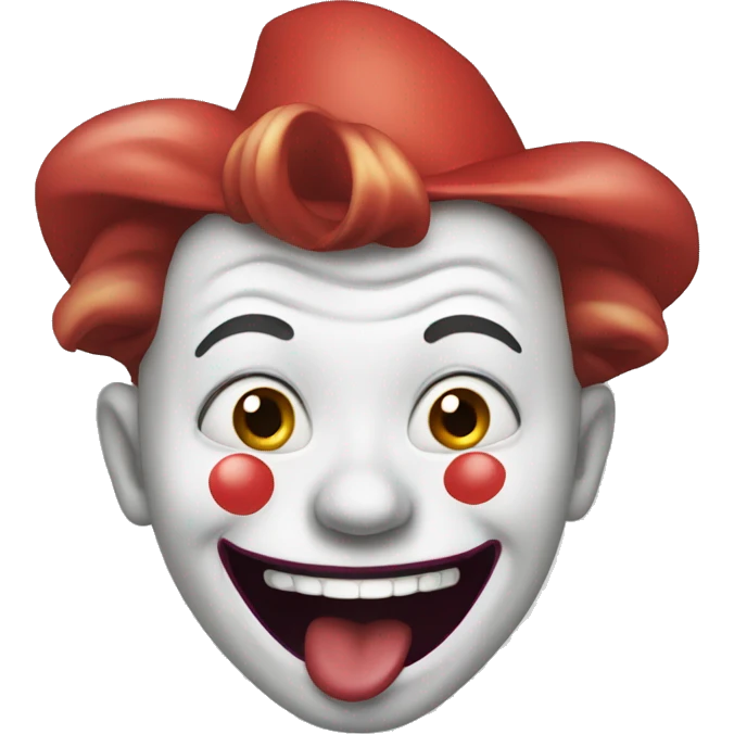 A clown laughing emoji