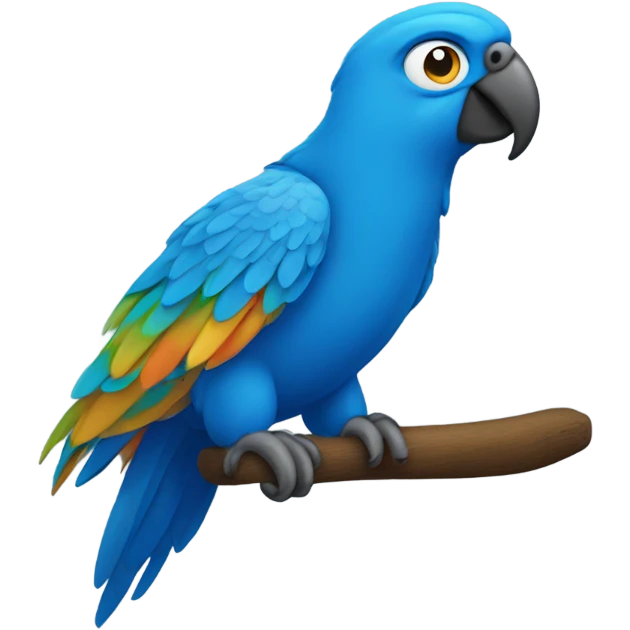 Blue parrot emoji