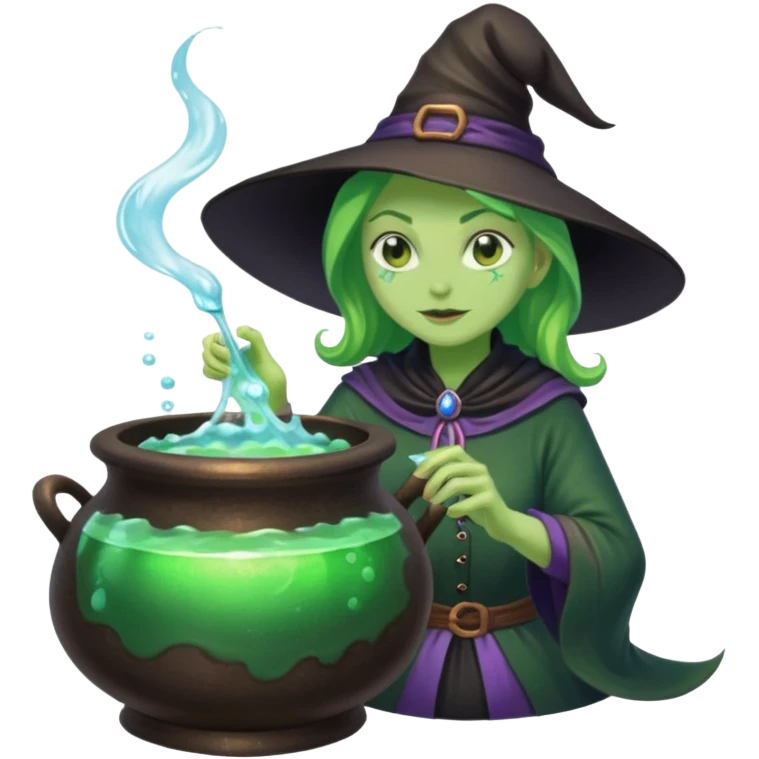 green witch cooking potion emoji
