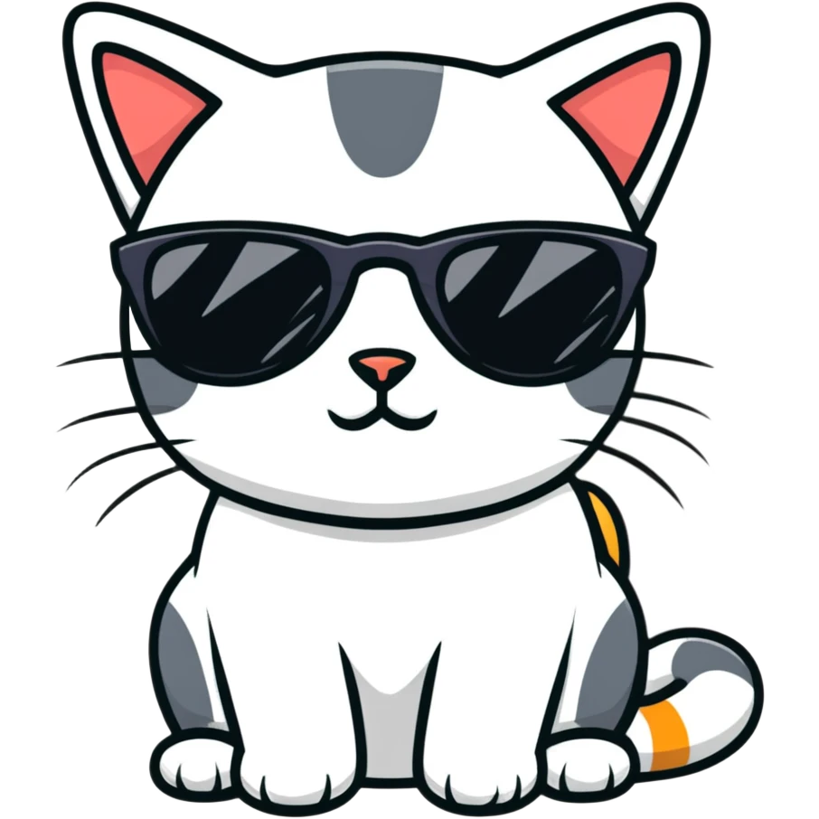 Cat with sunglasses emoji
