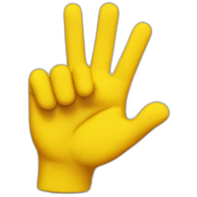 Crossed fingers on yellow smiling face emoji
