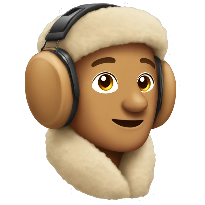 Cozy tan ear muffs emoji