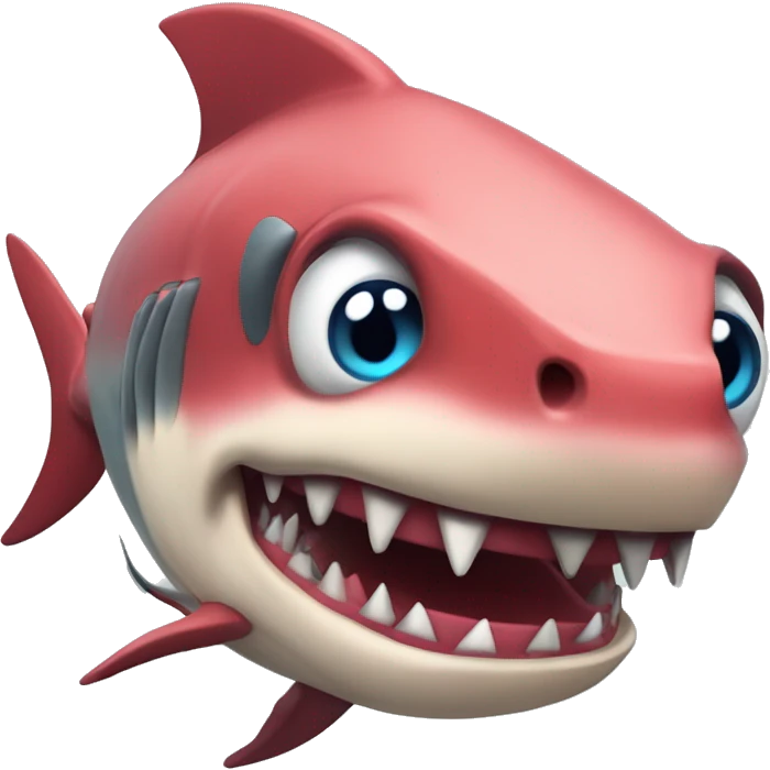 Tiburón Cón cadena y coraones emoji