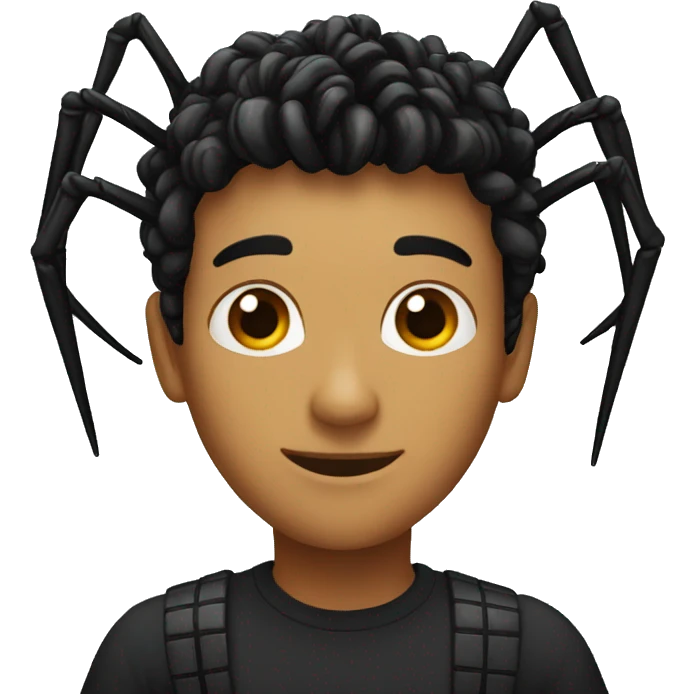 a black spider emoji