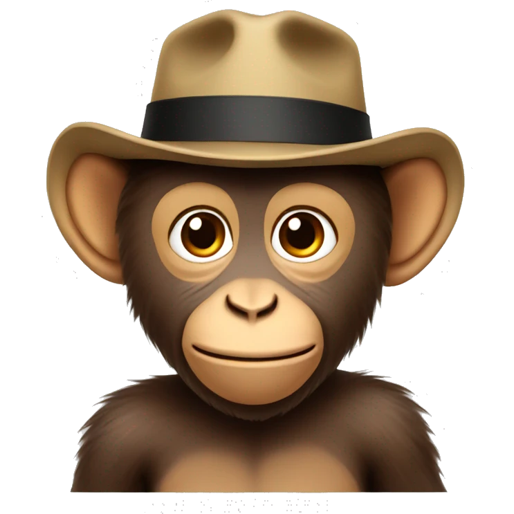 Monkey with a hat emoji