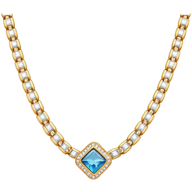 Channel necklace diamonds  emoji