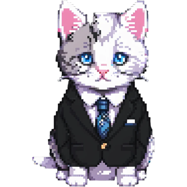 kitten in a suit emoji