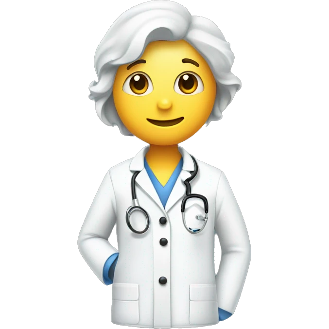 Lab coat with stethoscope emoji