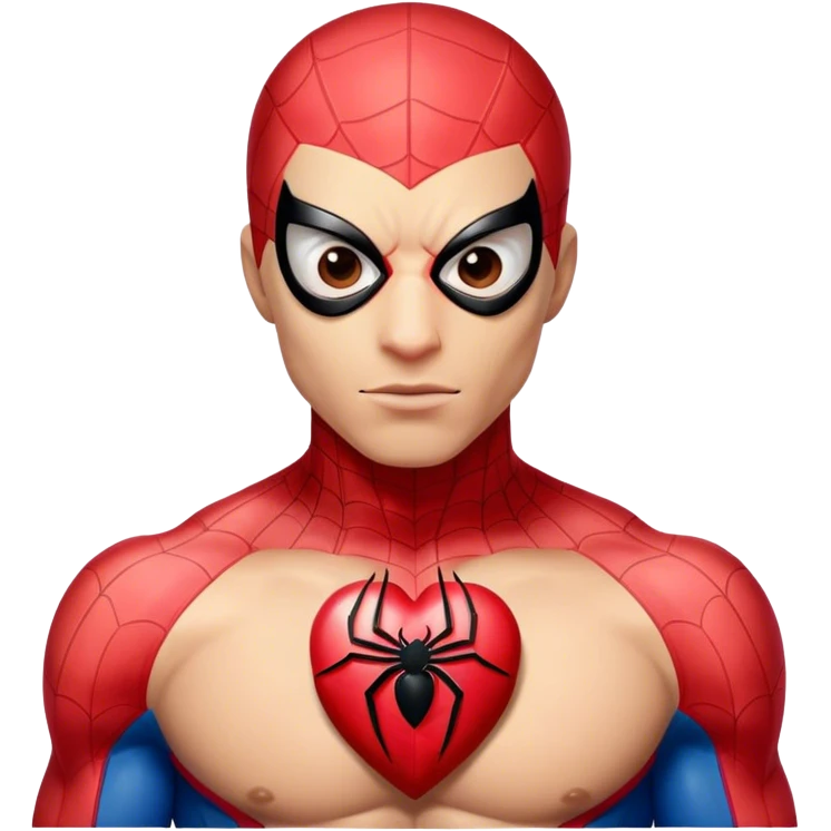 Muscular Spider-Man wishing everyone a happy Valentine’s Day emoji