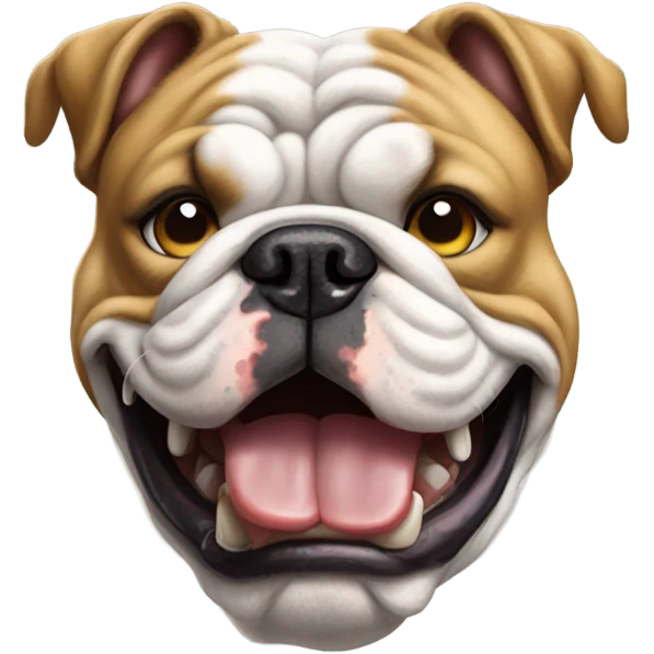 English bulldog with gold tooth emoji