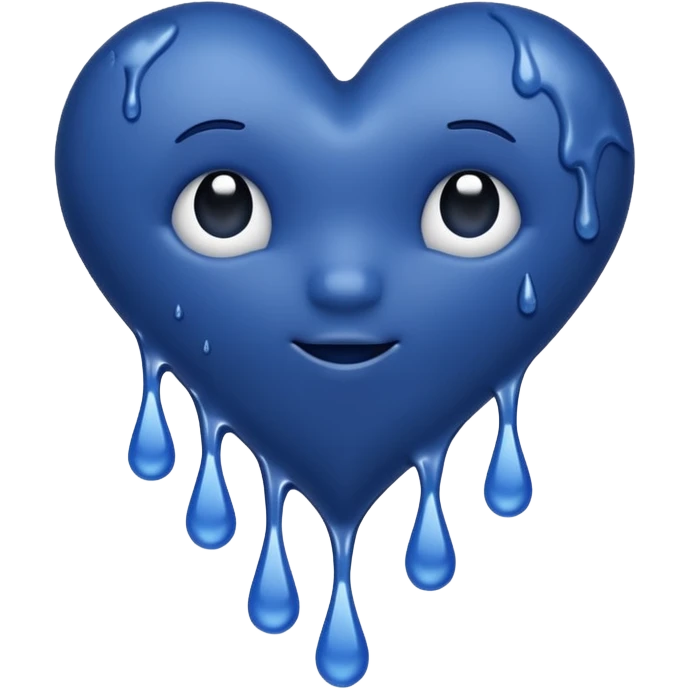 Bleeding navy blue heart  emoji