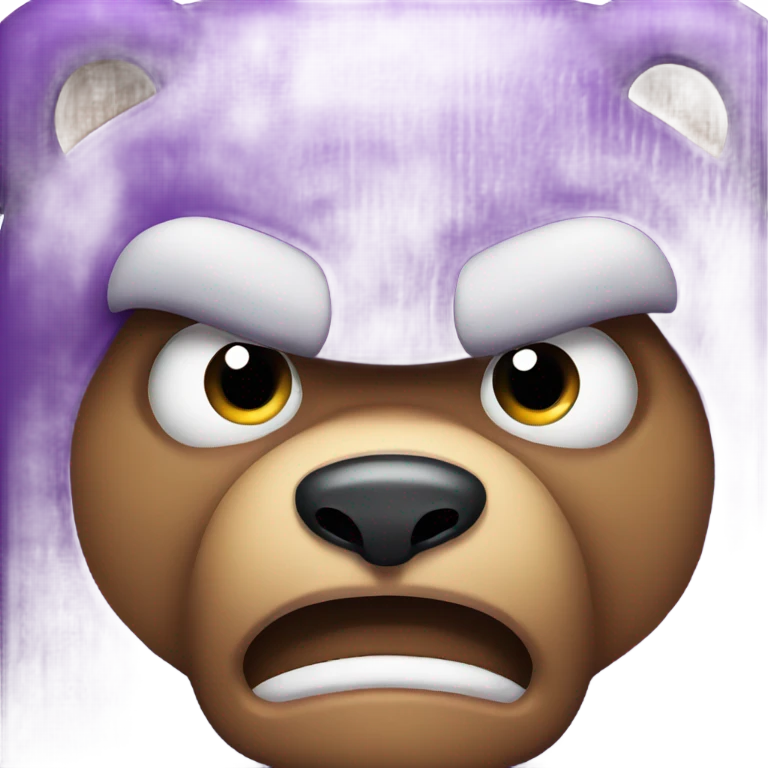 angry purple bear  emoji