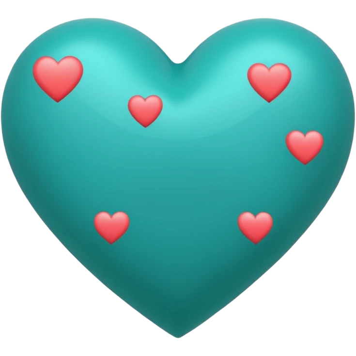 Teal heart with little hearts and Alana wording emoji