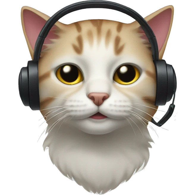 cat head phone emoji
