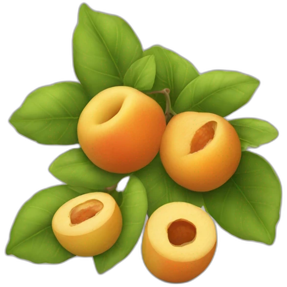 Abricot  sur  caca emoji