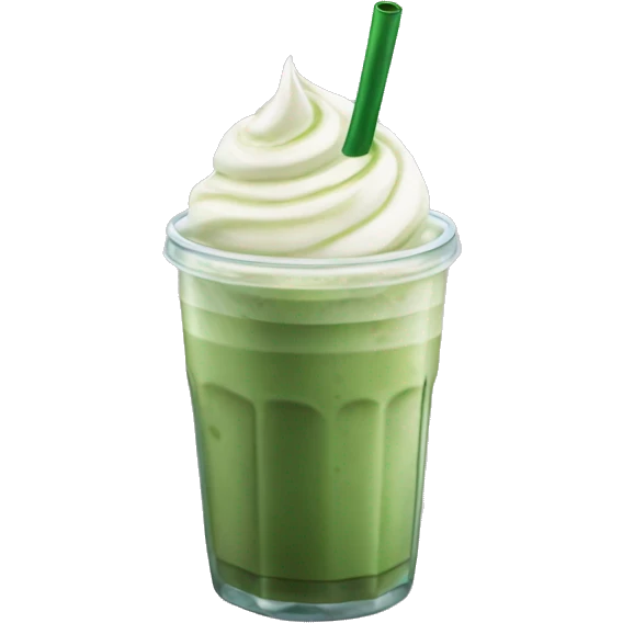 Iced matcha latte no whipped cream emoji