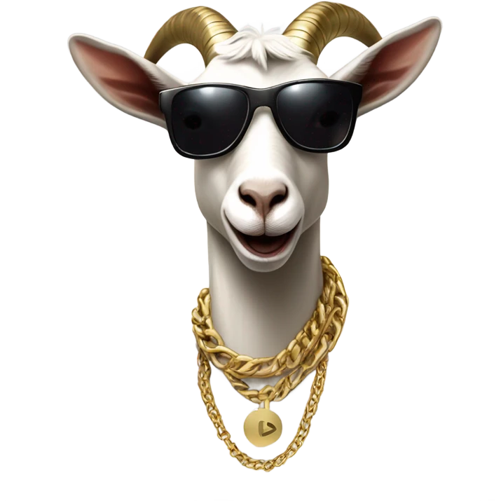 A Goat that makes rap emoji