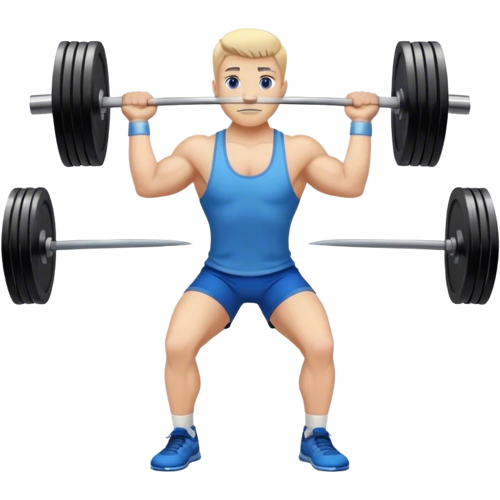 blue shorts deadlift emoji