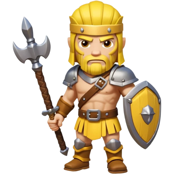 BARBARO DE CLASH OF CLANS QUE TIENE PELO AMARILLO emoji