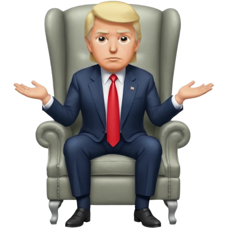 DONALD TRUMP SIT ON THE DOLLAR CHAIR LOOK OLDER emoji