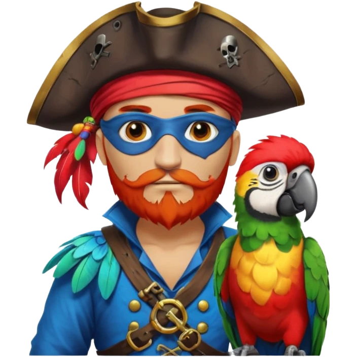 pirate and parrot emoji