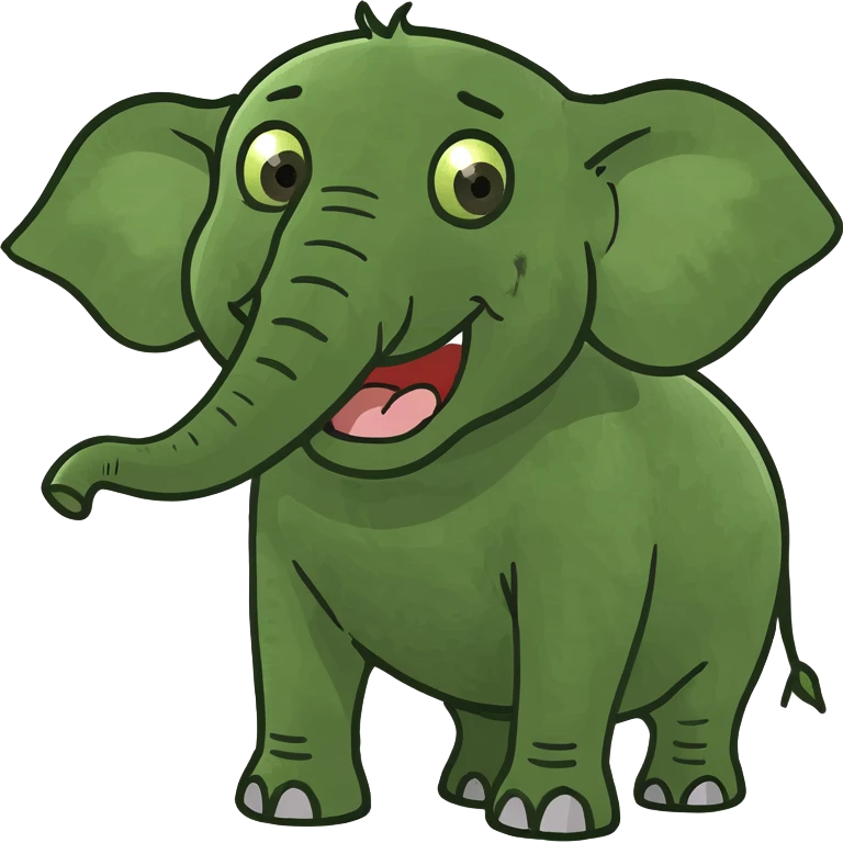 Make a elephant shooting out poo out of its trunk emoji