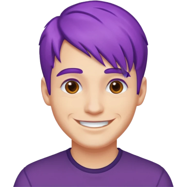 man with purple hair emoji