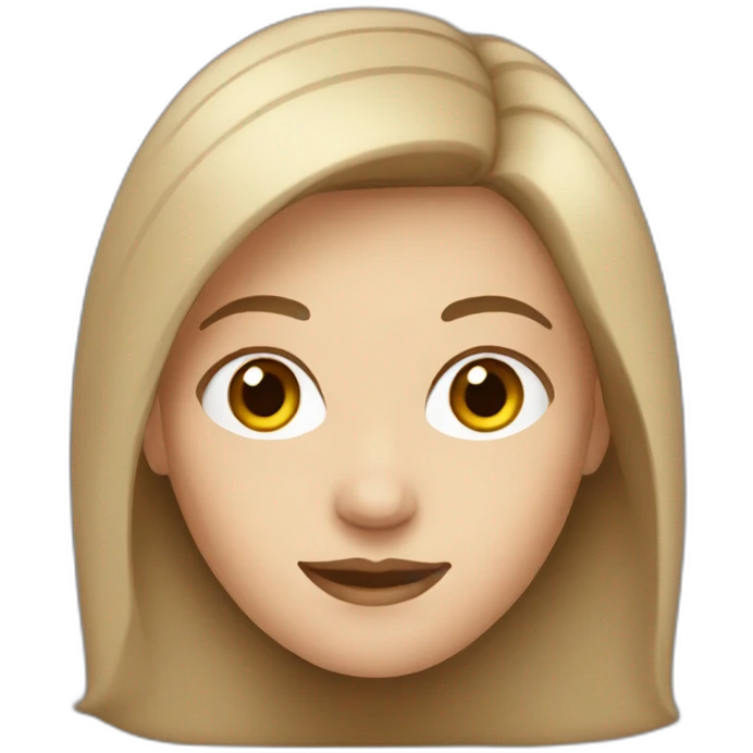 white woman with brown hair emoji