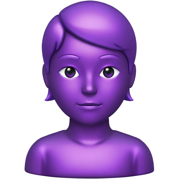 purple user silhouette icon 3D emoji