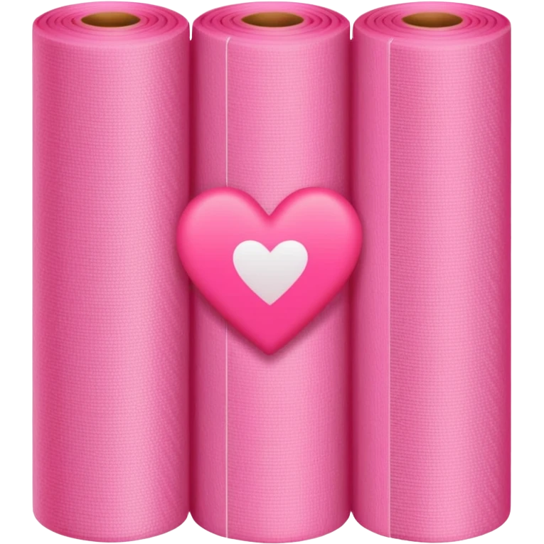 pink roll of fabric with heart pattern, smart fabric, high-tech textile emoji