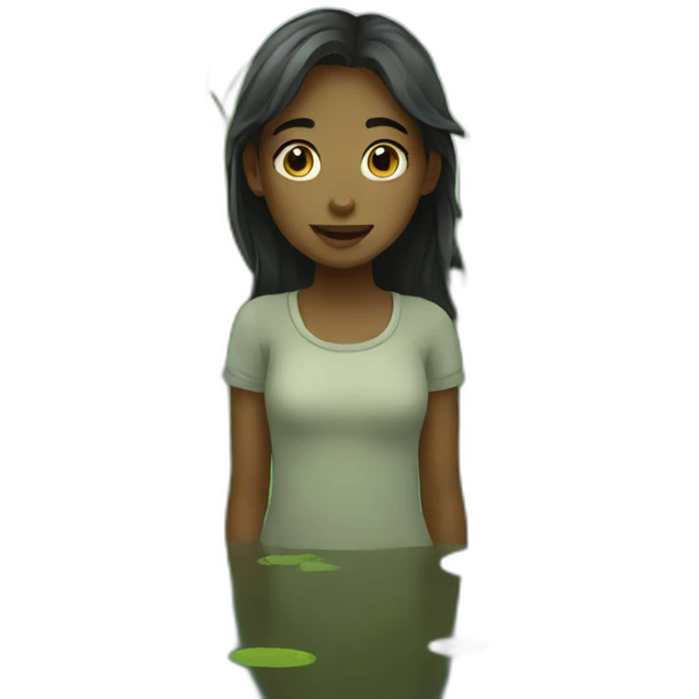 Girl in swamp emoji