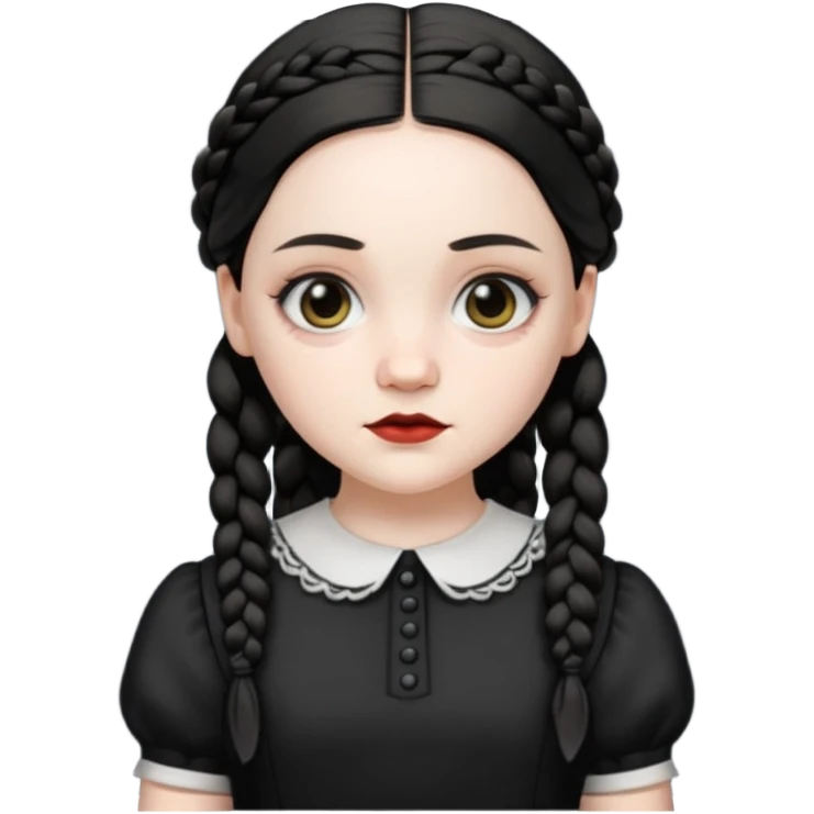 wednesday adam’s 2 braids emoji