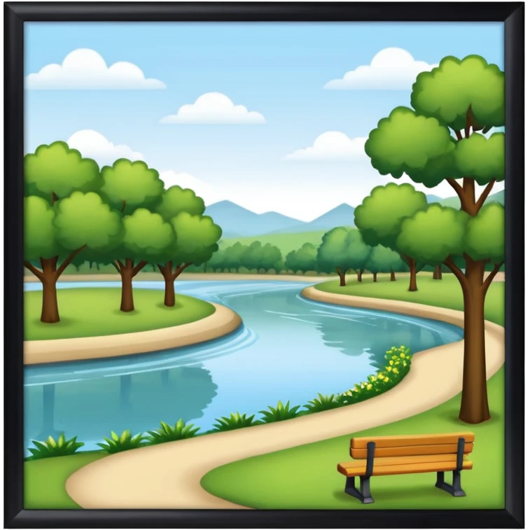basic park by a river emoji