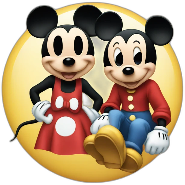 Minny mouse and Mickey mouse emoji