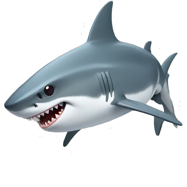 shark eating french fries emoji