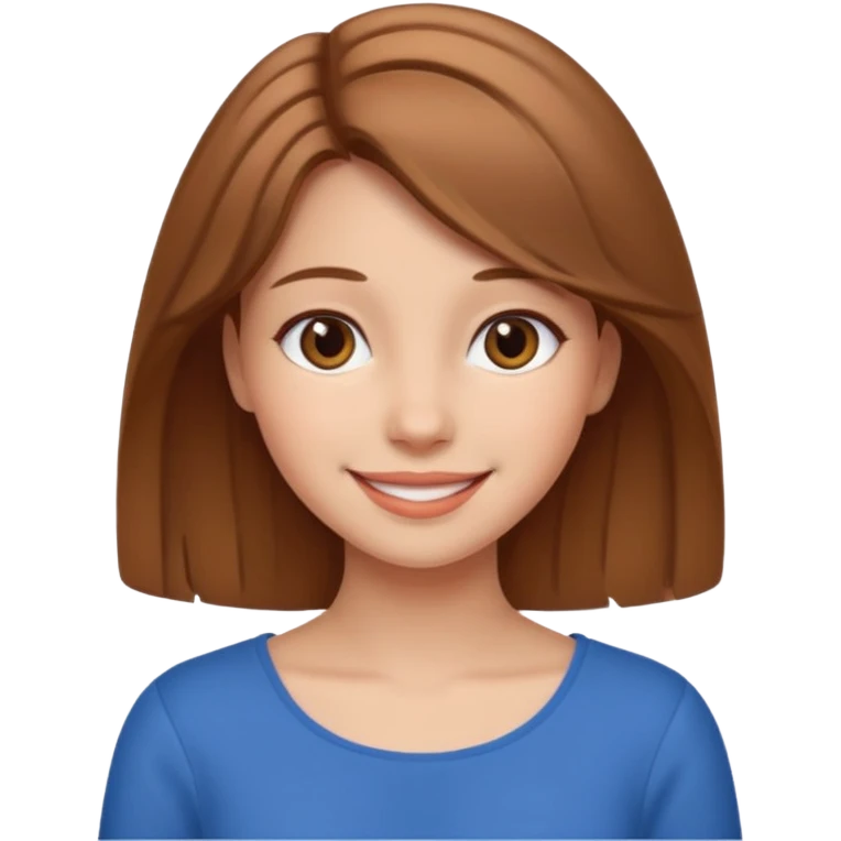 Fille amoureuse avec un sourire niet emoji