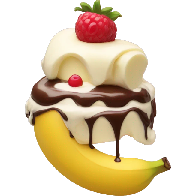 a banana split emoji