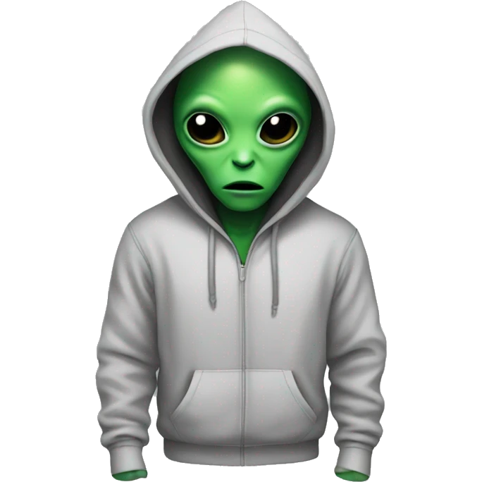 Alien with hoodie emoji