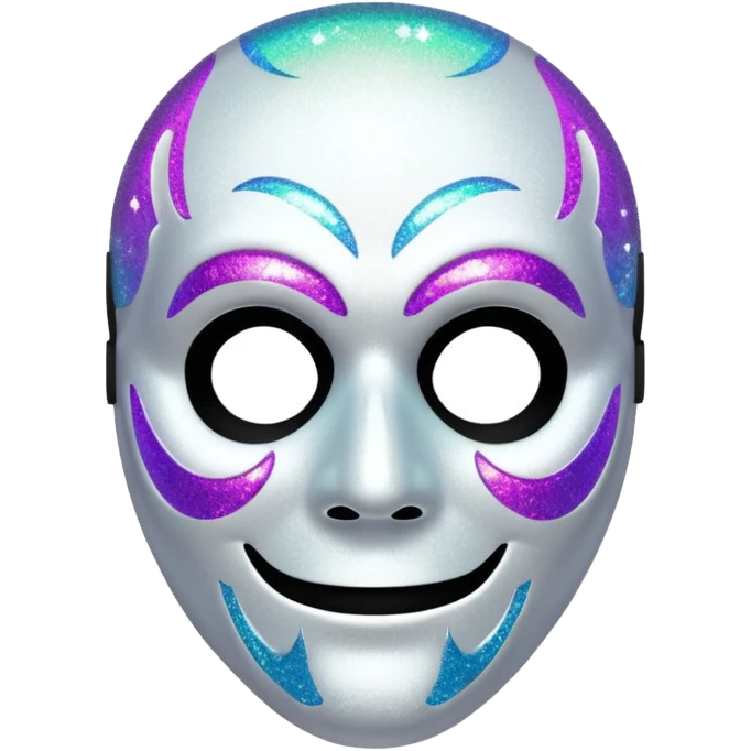 mask Ghost face glitter  emoji