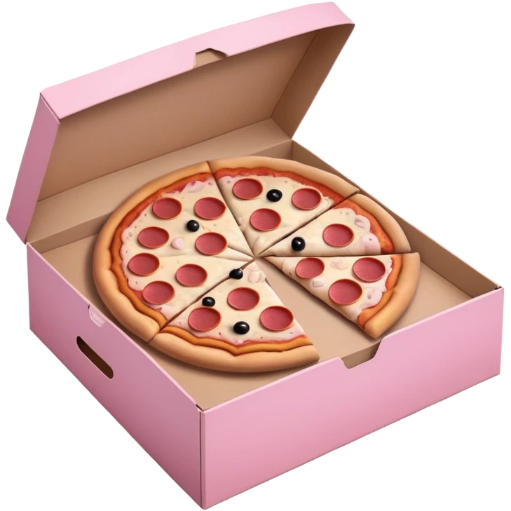 Pizza in Light pink box emoji