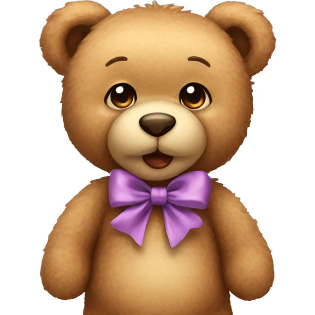teddy bear with bow  emoji