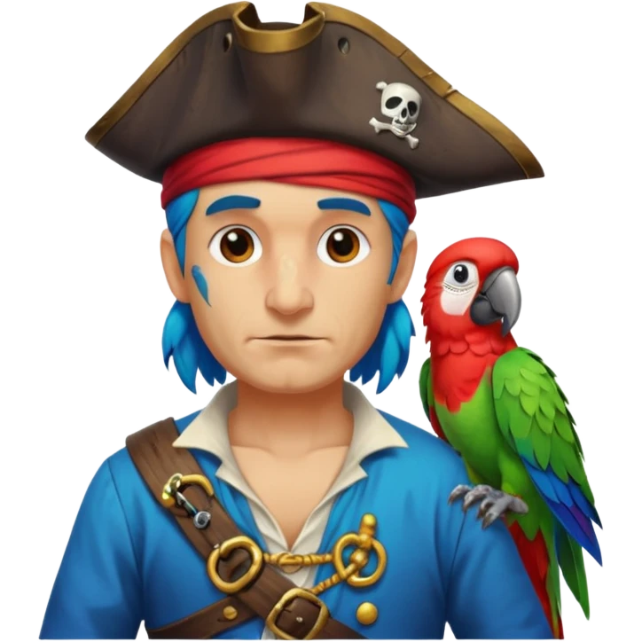 pirate and parrot emoji
