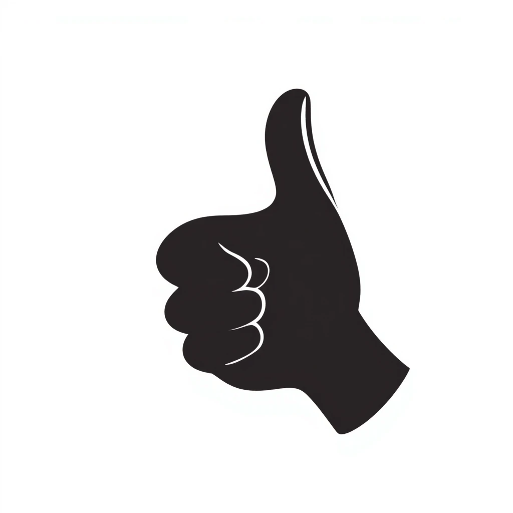A hand giving thumbs up with dark skin and light skin highlights emoji
