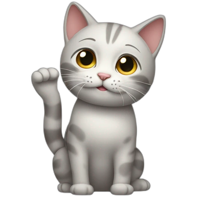 shy fingers cat emoji