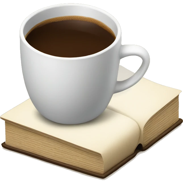 Coffee and book  emoji