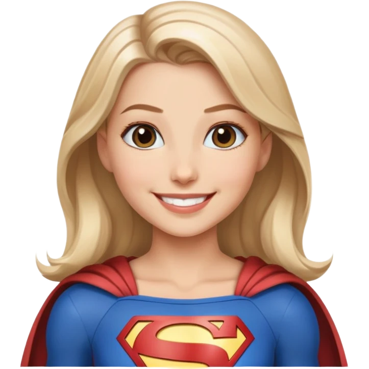 Supergirl smiling  emoji