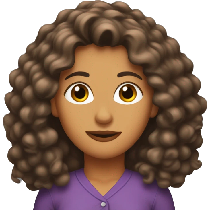  mujer pelirroja con pecas pelo rizado emoji